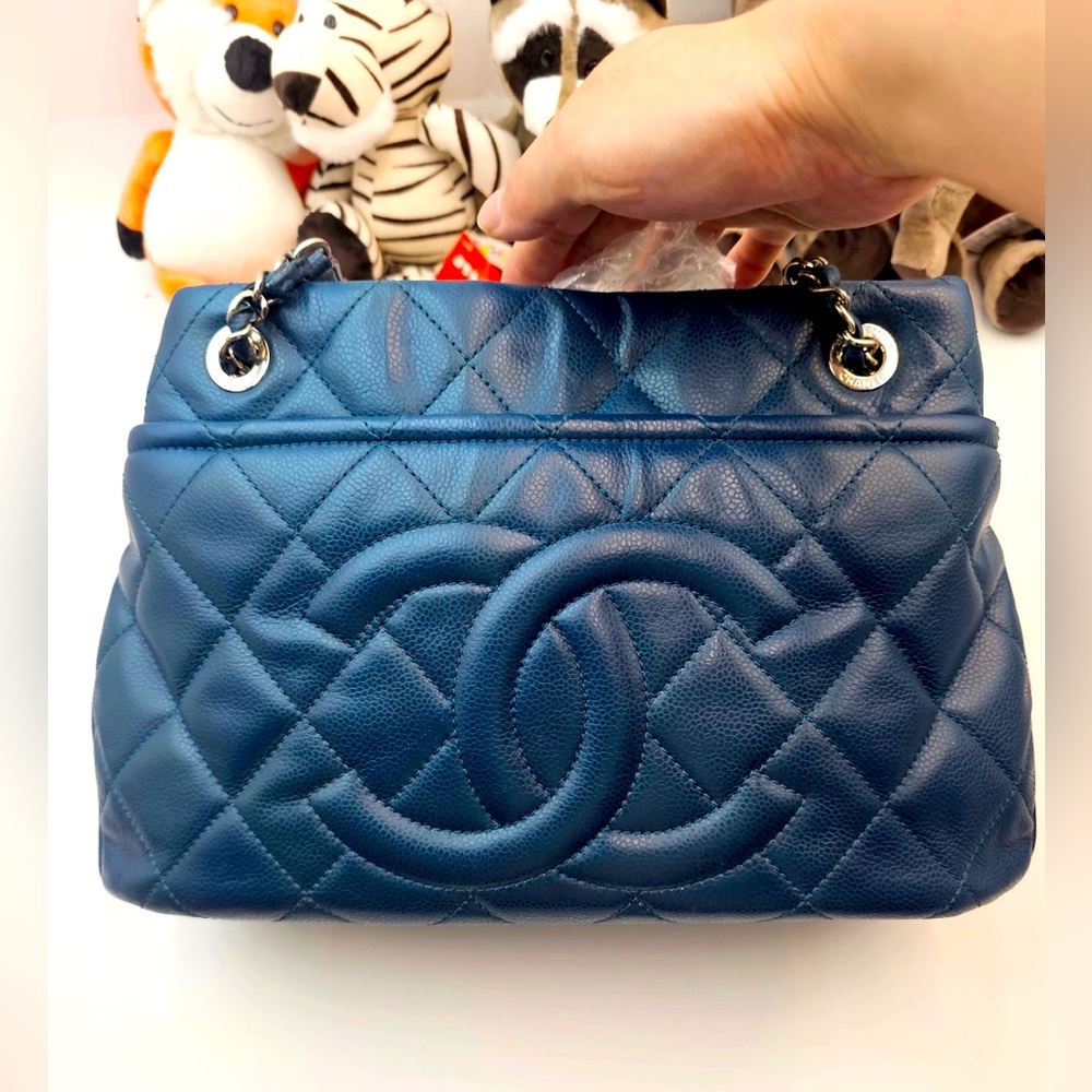 CHANEL Blue Quilted Bag